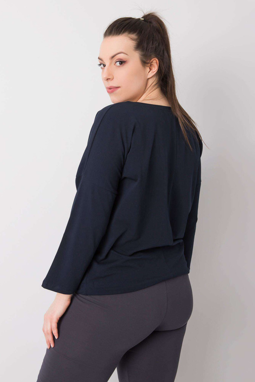 Tumši zila plus izmēra kokvilnas...