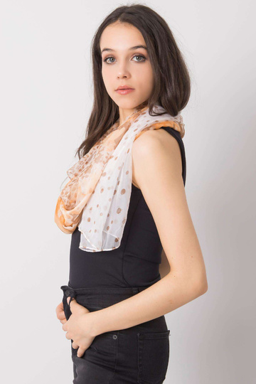 Brūni oranža raksta šalle 2