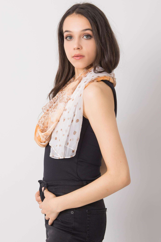 Brūni oranža raksta šalle