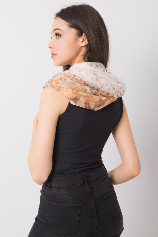 Brūni oranža raksta šalle