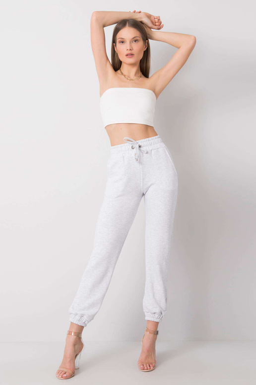 Gaiši pelēkas melanža bikses Agueda... Gaiši pelēkas melanža bikses Agueda...