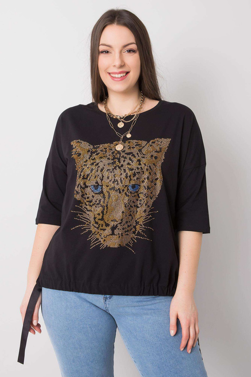 Melna plus izmēra blūze ar Darren...