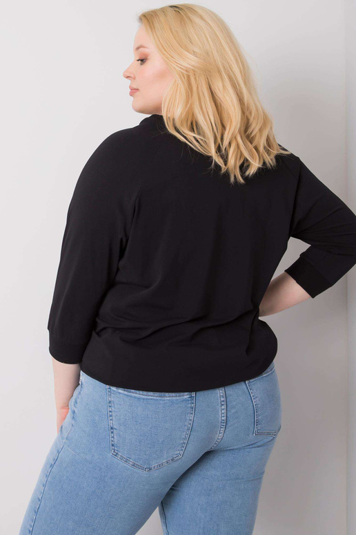 Melna blūze ar Rosie uzrakstu