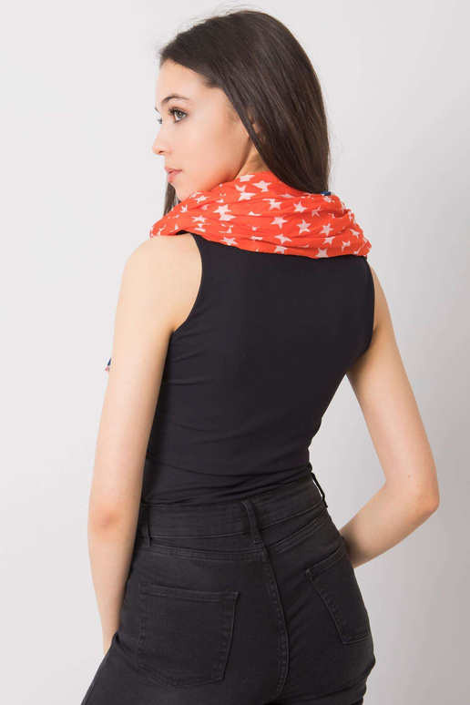 Sarkans un tumši zils pleds ar apdruku