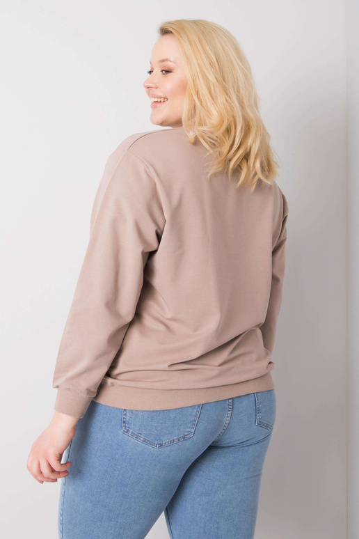 Tumši bēšs liela izmēra sporta krekls...