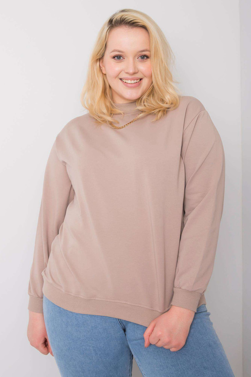 Tumši bēšs liela izmēra sporta krekls...