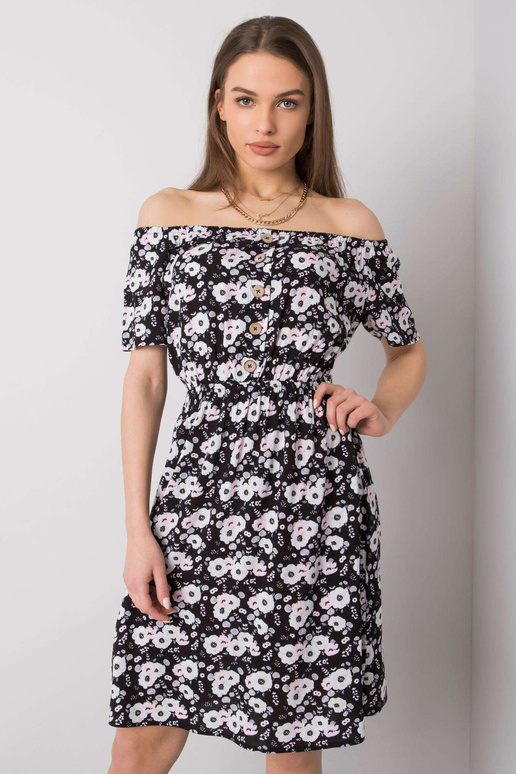 Melna ziedu kleita Savona SUBLEVEL