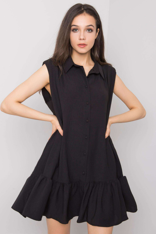 Melna kleita ar volāniem Odelia RUE...