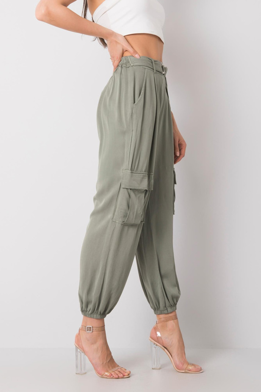 Haki krāsas bikses Lorrita OCH BELLA Haki krāsas bikses Lorrita OCH BELLA