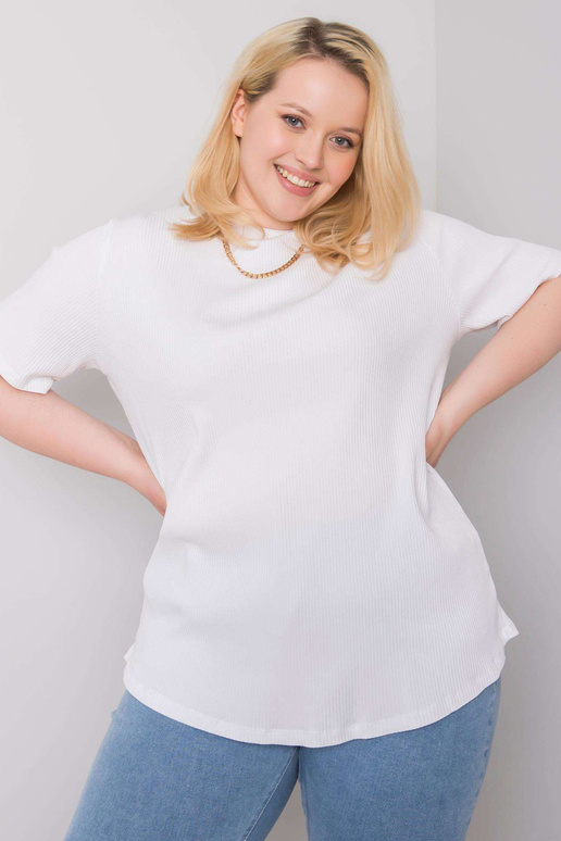 Balta plus izmēra blūze Stella