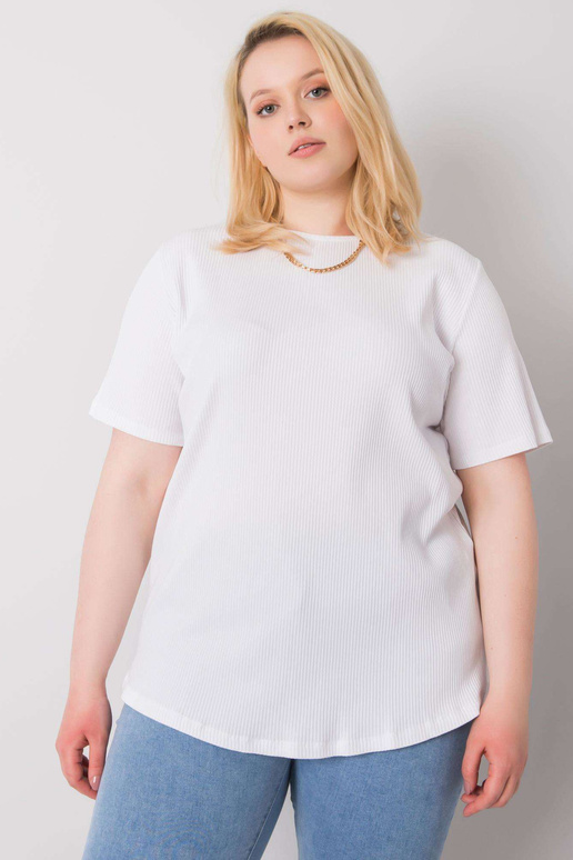 Balta plus izmēra blūze Stella