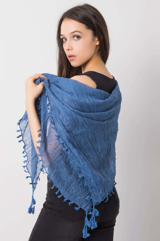 Tumši zila šalle ar bārkstīm