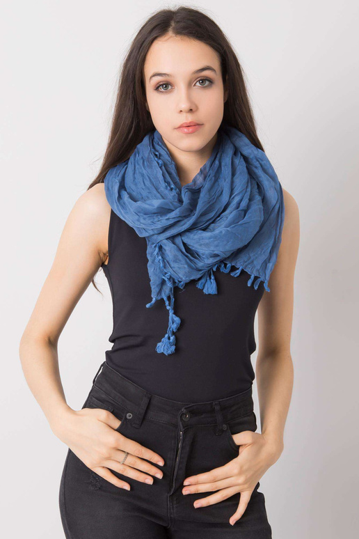 Tumši zila šalle ar bārkstīm