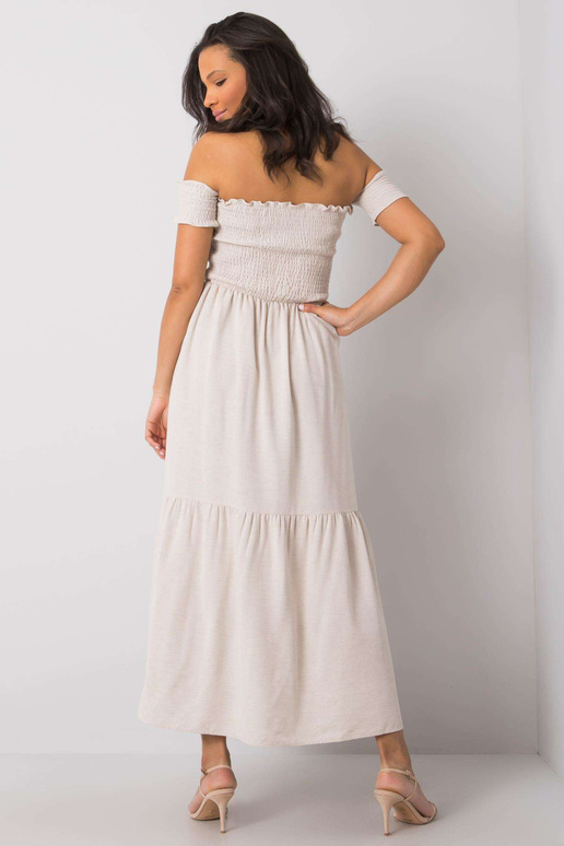 Bēša kleita ar volāniem Pallavi RUE... Bēša kleita ar volāniem Pallavi RUE...