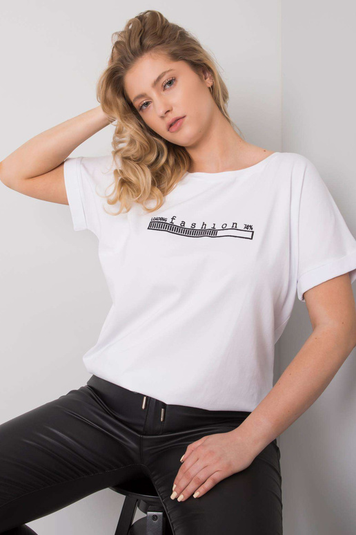 Balta plus izmēra blūze Mavis