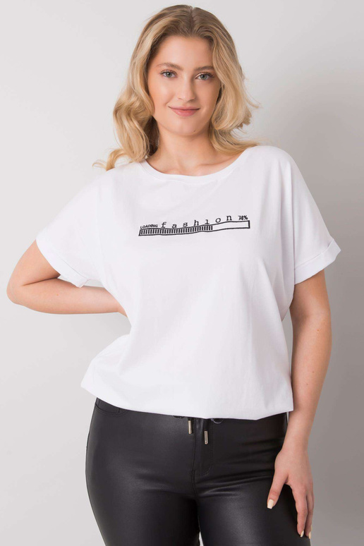 Balta plus izmēra blūze Mavis