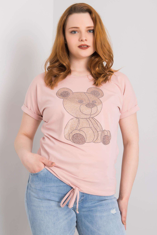 Netīri rozā plus izmēra blūze ar...