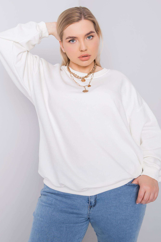 Ecru plus izmēra sporta krekls Mischa