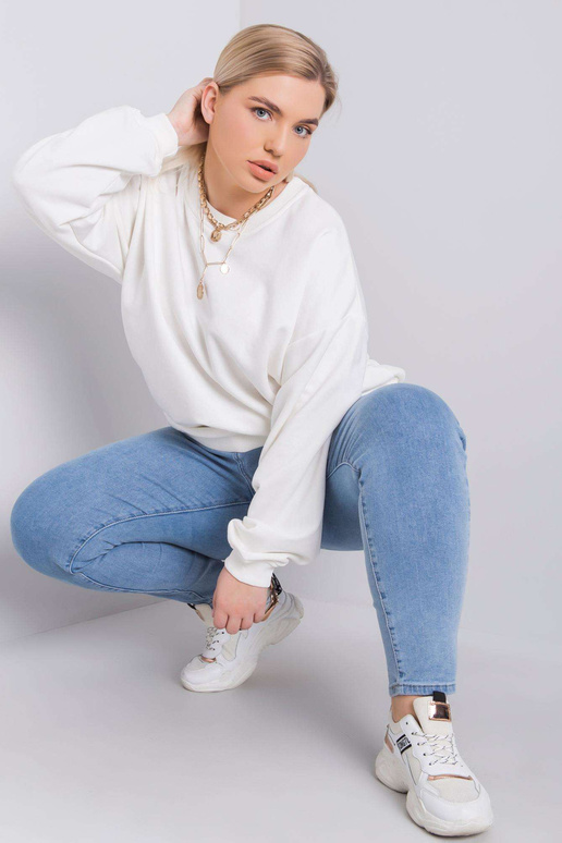 Ecru plus izmēra sporta krekls Mischa