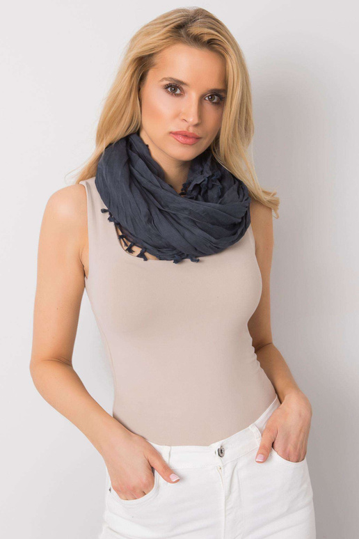 Tumši zila šalle ar bārkstīm