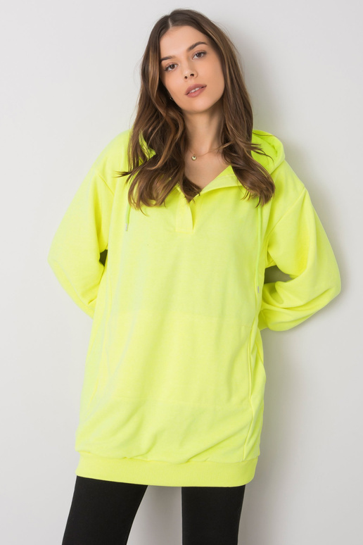 Fluo Yellow Hoodie Olive