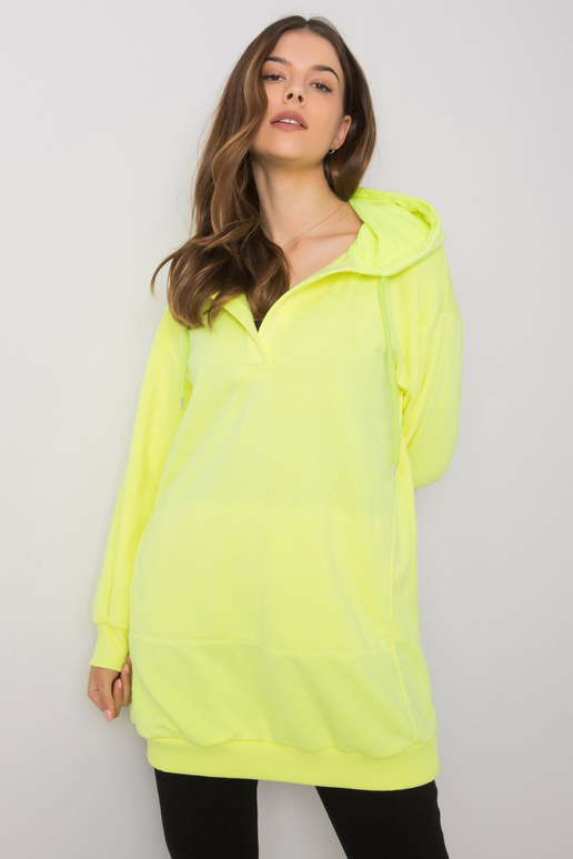 Fluo Yellow Hoodie Olive