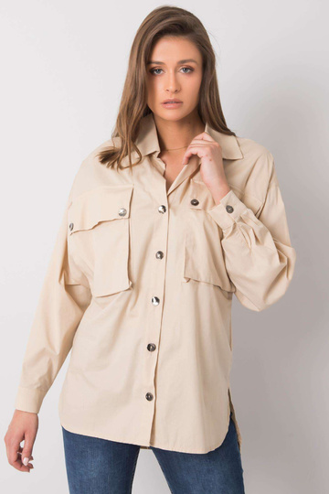 Bēšs krekls ar kabatām...