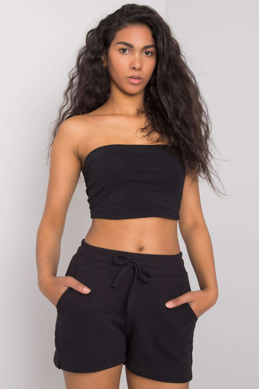Melni kokvilnas šorti Anastasie FITNESS Melni kokvilnas šorti Anastasie FITNESS