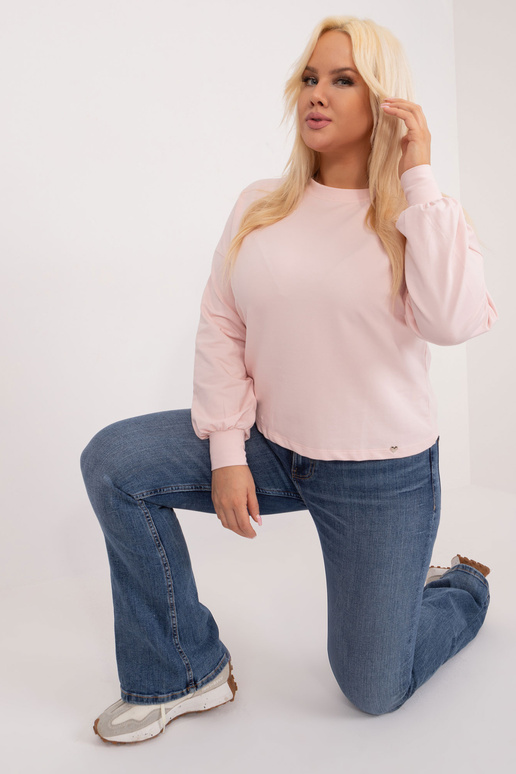 Gaiši rozā liela izmēra sporta krekls...