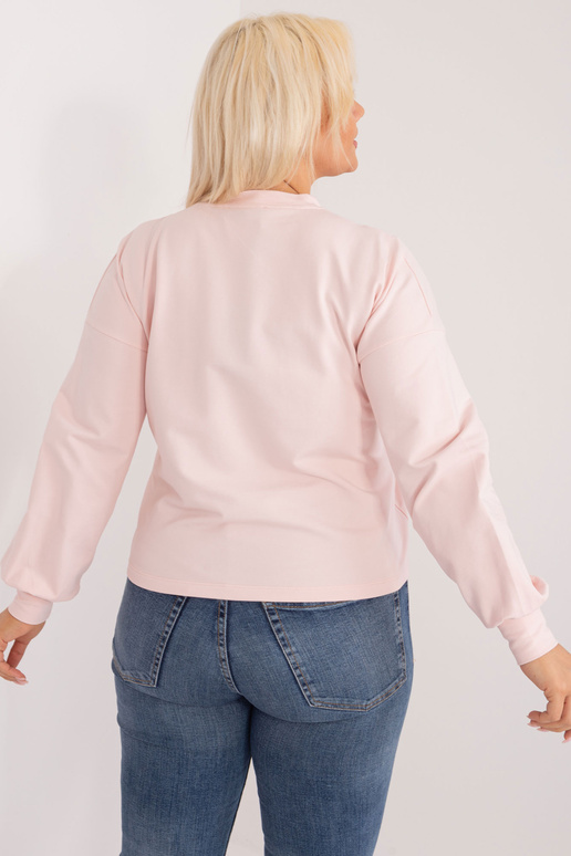 Gaiši rozā liela izmēra sporta krekls...