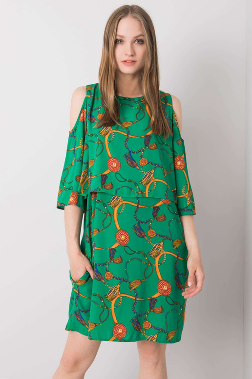 Zaļa kleita ar apdrukām Maresol RUE...