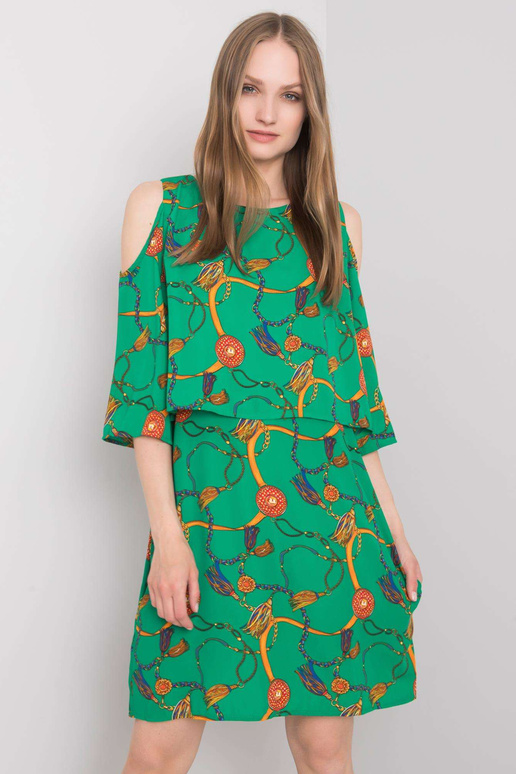 Zaļa kleita ar apdrukām Maresol RUE...