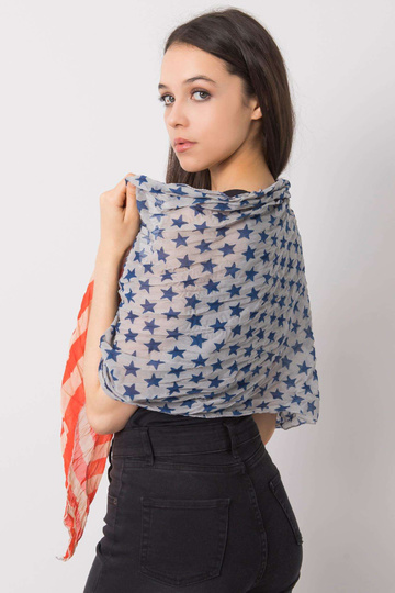 Zila un sarkana šalle ar... 2