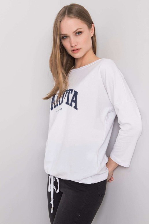 Balta blūze ar apdruku Rosita RUE PARIS