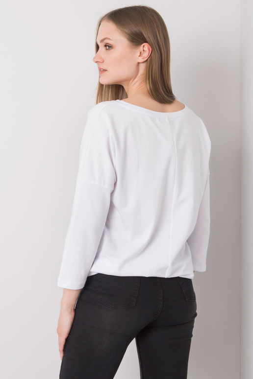 Balta blūze ar apdruku Rosita RUE PARIS