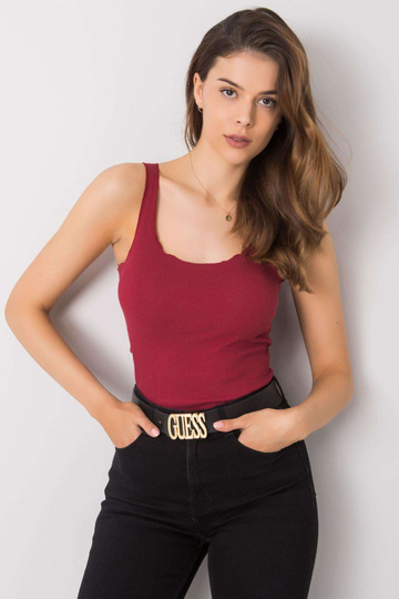 Burgundijas tops ar svītru... 2