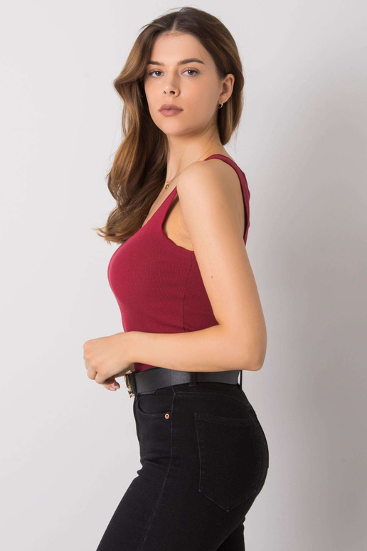 Burgundijas tops ar svītru Robertina...