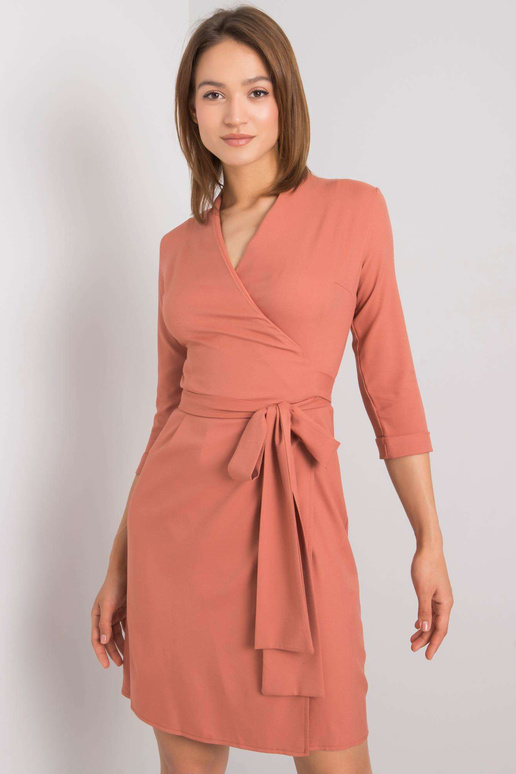 Ķieģeļu kleita ar kaklasaiti Edelie