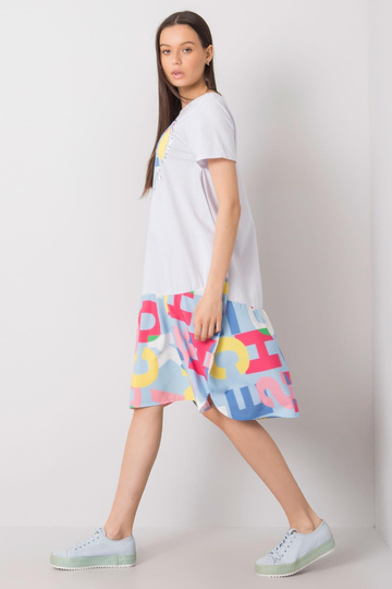 Balta un zila kleita ar...