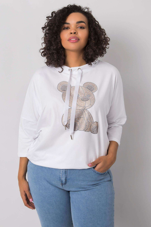 Aurea balta kokvilnas blūze