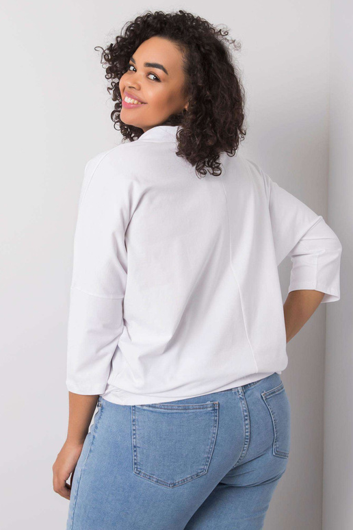 Aurea balta kokvilnas blūze