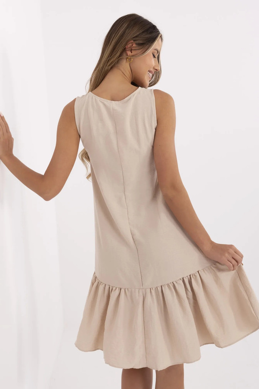 Bēša kleita ar volāniem Jossie RUE PARIS