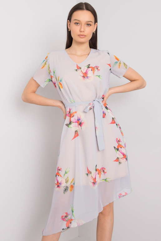 Pelēka kleita ar ziediem Noemie Pelēka kleita ar ziediem Noemie