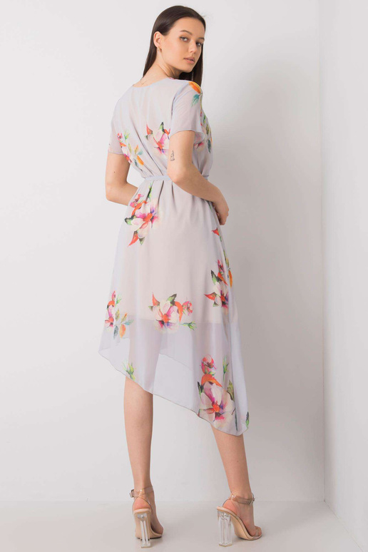 Pelēka kleita ar ziediem Noemie Pelēka kleita ar ziediem Noemie