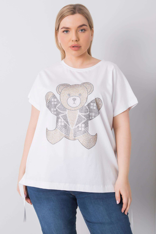 Balta plus izmēra blūze ar Marlēnas...