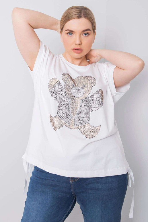 Balta plus izmēra blūze ar Marlēnas...