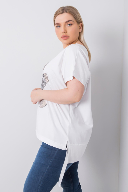 Balta plus izmēra blūze ar Marlēnas...