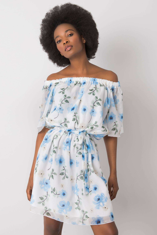 Balta Yamileth ziedu kleita