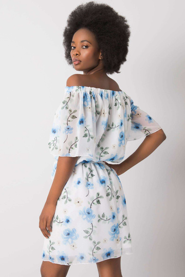 Balta Yamileth ziedu kleita 2