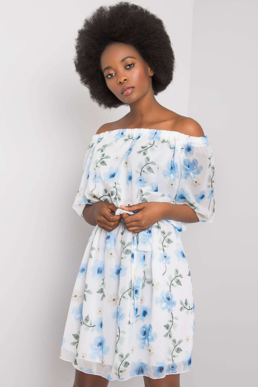 Balta Yamileth ziedu kleita